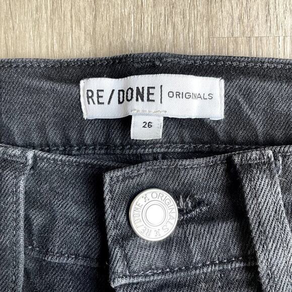 RE/DONE Originals High Rise Ankle Crop in Faded Black sz 26 - Picture 6 of 11